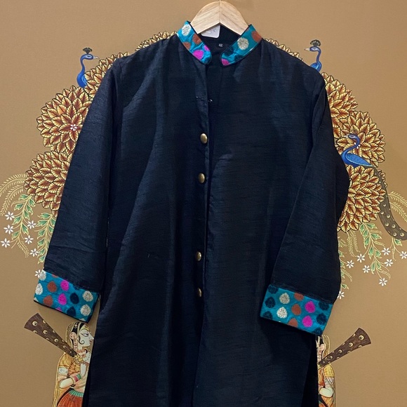 None Other - 🛍️ Black Solid Straight Kurta. Size - 42